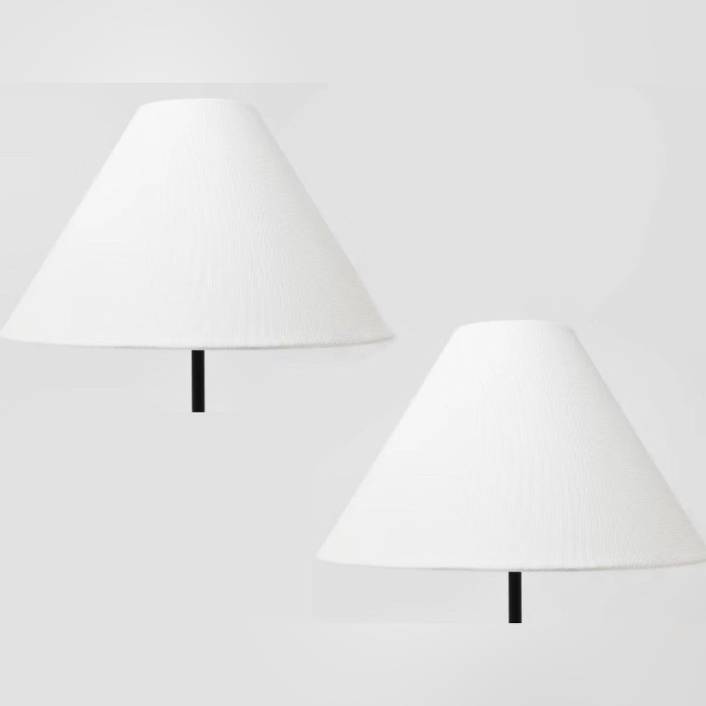 Set of 2 Taper Linen Lamp Shade White - Threshold™ designed with Studio McGee